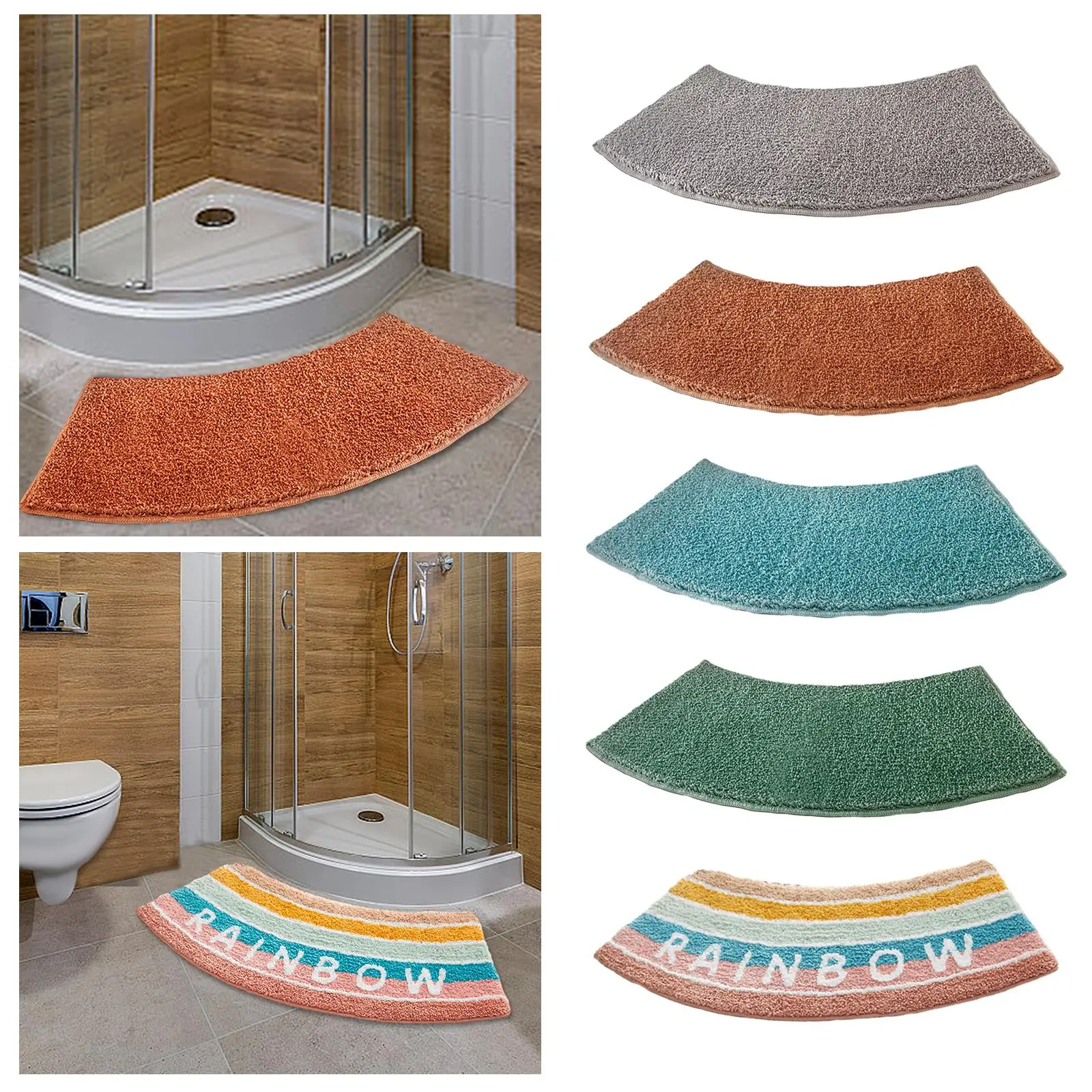 Tapete de Chuveiro Curvo, Tape - Bamboo Bath Mat avaliação e preço