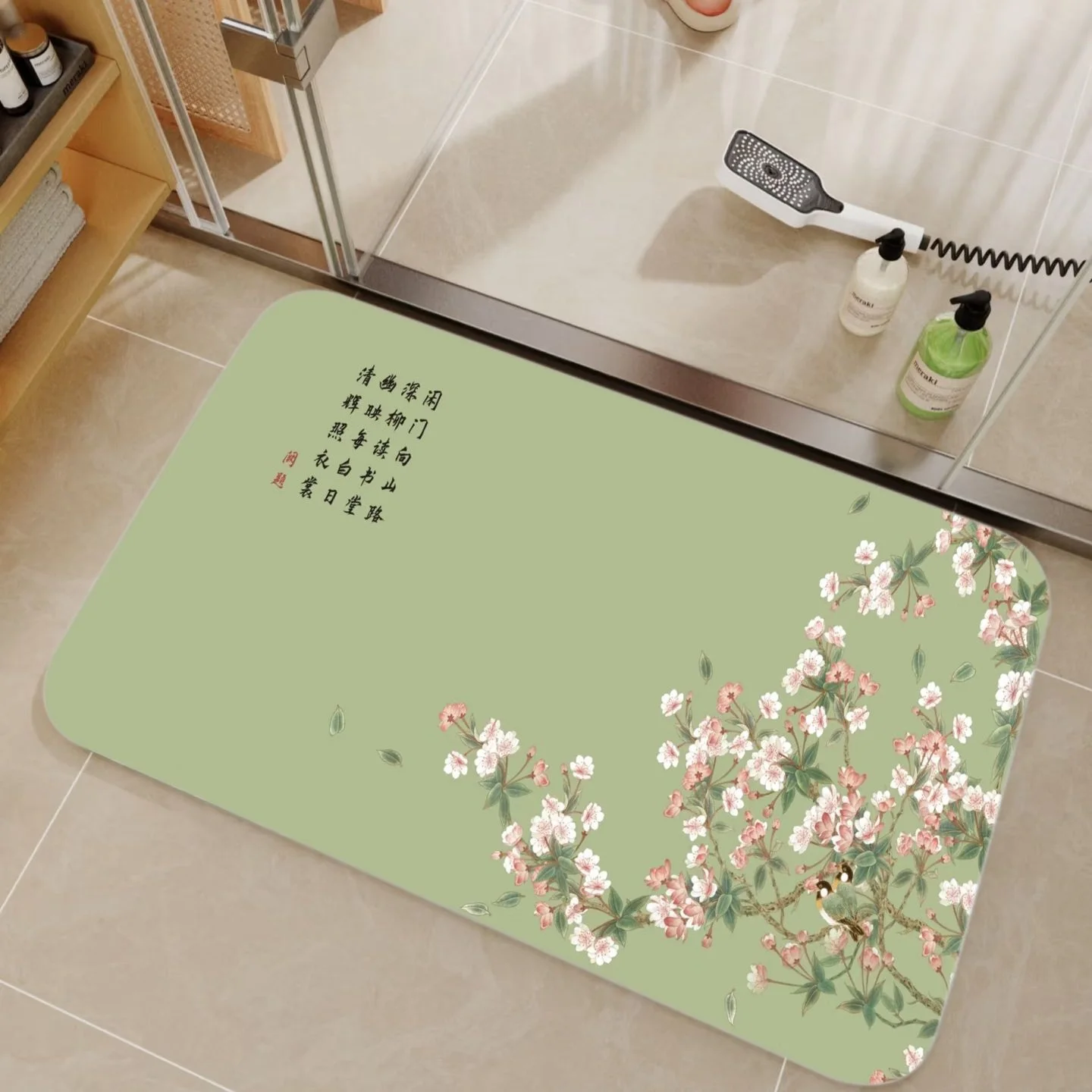 Tapete de banho VIKAMA, feito  - Bamboo Bath Mat avaliação e preço