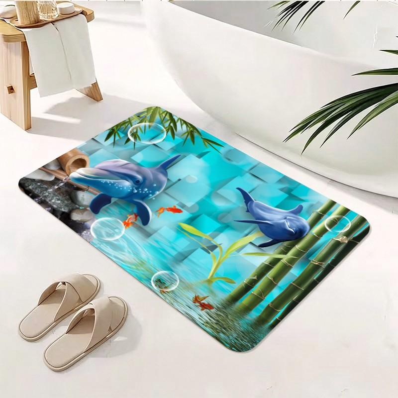 1 tapete de porta com estampa  - Bamboo Bath Mat avaliação e preço