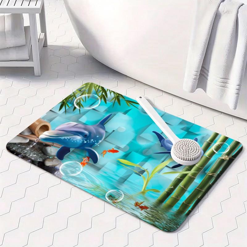 1 tapete de porta com estampa  - Bamboo Bath Mat avaliação e preço
