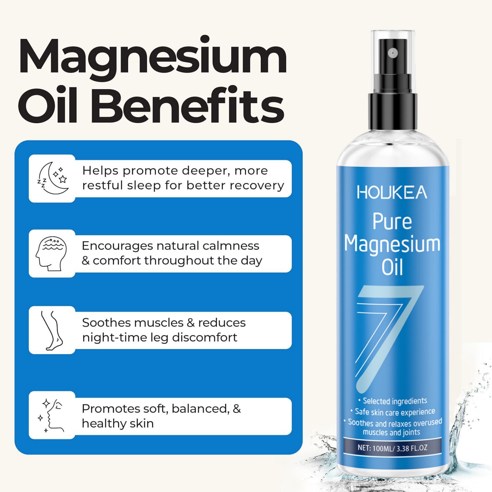 Óleo de Magnésio Puro em Spray - Bath Salts Magnesium avaliação e preço