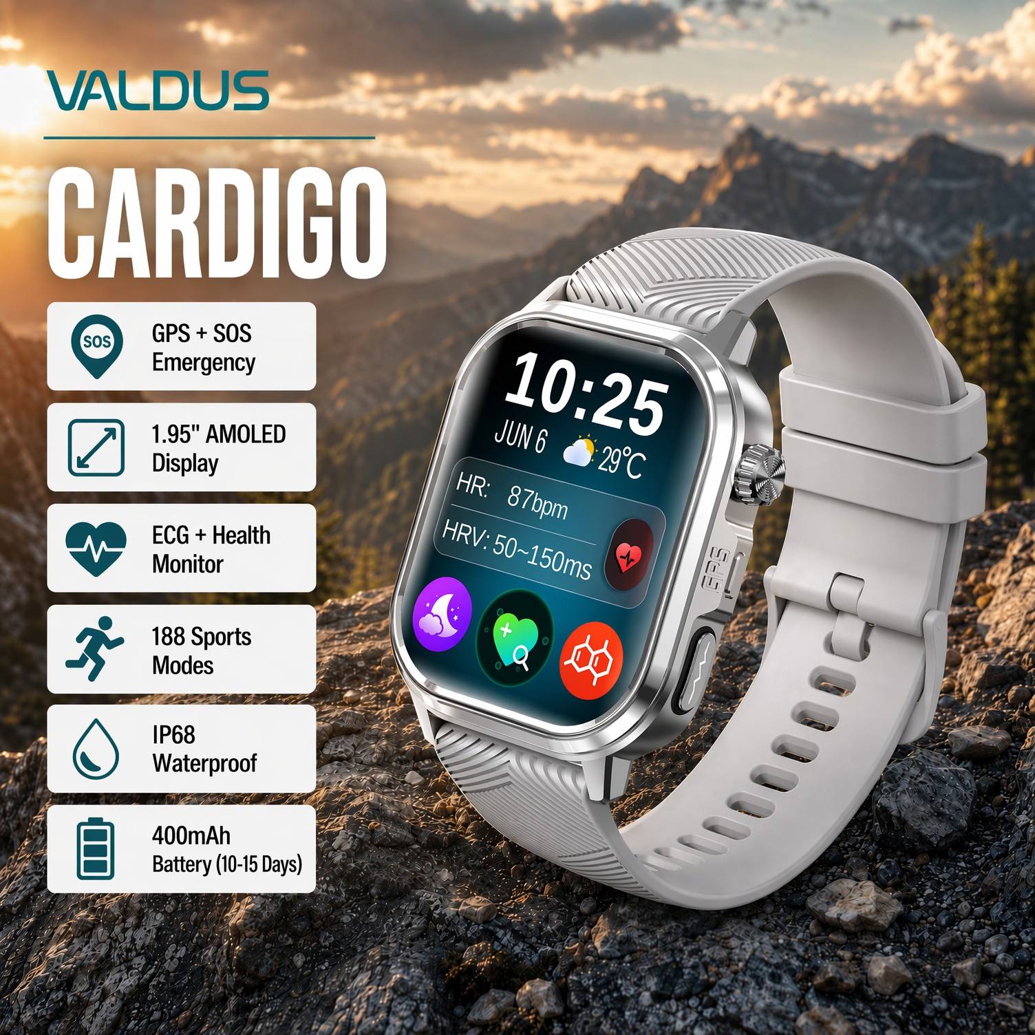 Relógio Inteligente VALDUS CAR - Health & Wellness Unlimited avaliação e preço